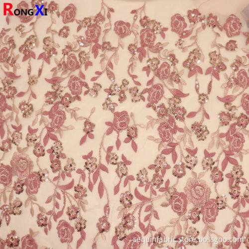 Hot Selling Sequined Fabric Rose Gold